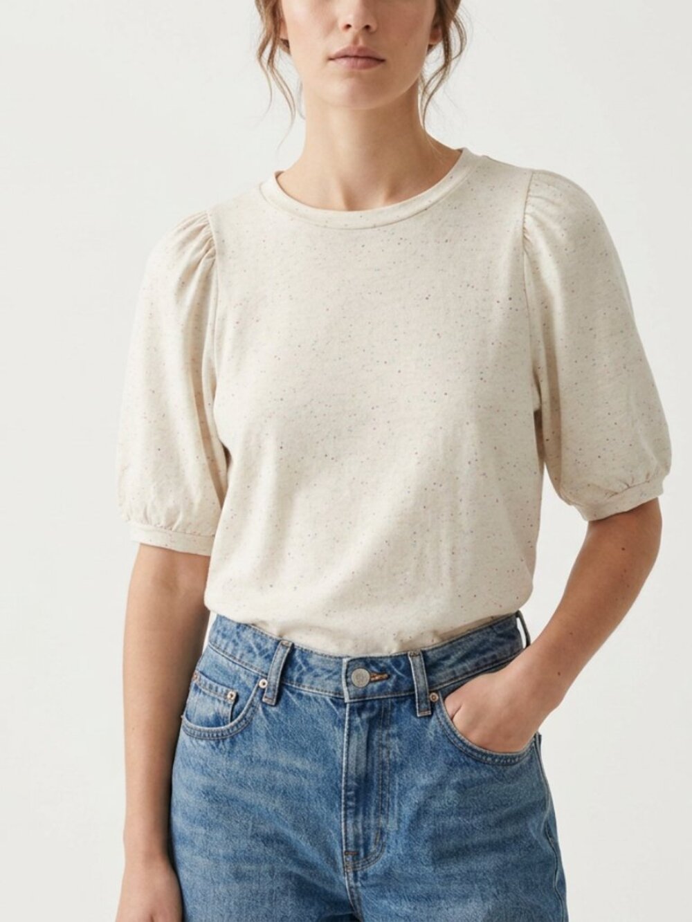 Bimba y Lola Multi-Coloured Confetti Puff Sleeve Top Women's XS